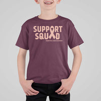 Endometrial Cancer Awareness T Shirt For Kid Support Squad Warrior Gift