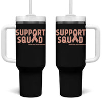 Endometrial Cancer Awareness Tumbler With Handle Support Squad Warrior Gift