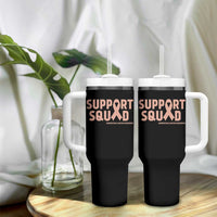 Endometrial Cancer Awareness Tumbler With Handle Support Squad Warrior Gift