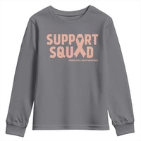 Endometrial Cancer Awareness Youth Sweatshirt Support Squad Warrior Gift