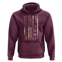 American Flag Endometrial Cancer Hoodie Fight Together Peach Ribbon Support Squad