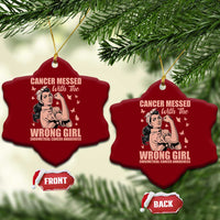 Strong Girl Endometrial Cancer Ceramic Ornament Cancer Messed With The Wrong Girl