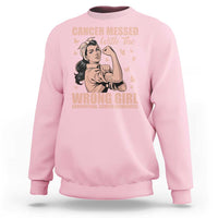 Strong Girl Endometrial Cancer Sweatshirt Cancer Messed With The Wrong Girl