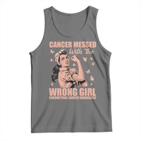 Strong Girl Endometrial Cancer Tank Top Cancer Messed With The Wrong Girl