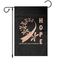 Peach Dragonfly Endometrial Cancer Garden Flag Hope And Strength
