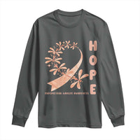 Peach Dragonfly Endometrial Cancer Long Sleeve Shirt Hope And Strength