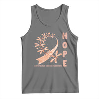 Peach Dragonfly Endometrial Cancer Tank Top Hope And Strength