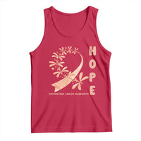 Peach Dragonfly Endometrial Cancer Tank Top Hope And Strength