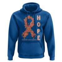 Endometrial Cancer Floral Ribbon Hoodie Hope Peach Ribbon Warrior