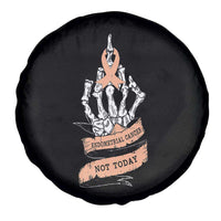 Funny Endometrial Cancer Skeleton Not Today Spare Tire Cover Fighter Peach Ribbon