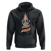 Funny Endometrial Cancer Skeleton Not Today Hoodie Fighter Peach Ribbon