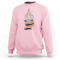 Funny Endometrial Cancer Skeleton Not Today Sweatshirt Fighter Peach Ribbon