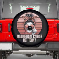 Vintage Endometrial Cancer Not Today Spare Tire Cover Skeleton Warrior Fighter