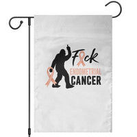 Funny Bigfoot Fuck Endometrial Cancer Awareness Gift Garden Flag