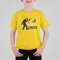 Funny Bigfoot Fuck Endometrial Cancer Awareness Gift T Shirt For Kid