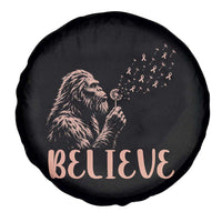 Funny Bigfoot Blowing Dandelion Flower Graphic Spare Tire Cover Believe Endometrial Cancer Awareness