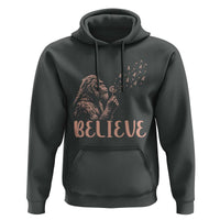 Funny Bigfoot Blowing Dandelion Flower Graphic Hoodie Believe Endometrial Cancer Awareness