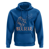 Funny Bigfoot Blowing Dandelion Flower Graphic Hoodie Believe Endometrial Cancer Awareness