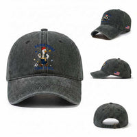 Hajmo Bosno I Came To Yell Washed Cotton Baseball Cap Funny Bosnia Goose Game Day Gift
