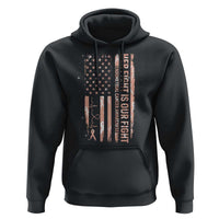 Patriotic Endometrial Cancer Awareness Hoodie Her Fight Our Fight