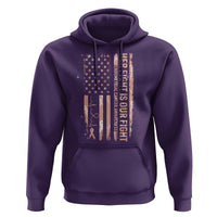 Patriotic Endometrial Cancer Awareness Hoodie Her Fight Our Fight