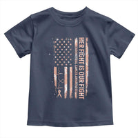 Patriotic Endometrial Cancer Awareness Toddler T Shirt Her Fight Our Fight