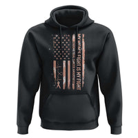 American Flag Endometrial Cancer Support Hoodie My Moms Fight My Fight