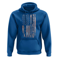 American Flag Endometrial Cancer Support Hoodie My Moms Fight My Fight