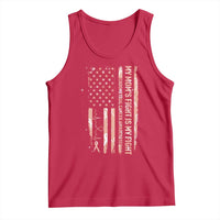 American Flag Endometrial Cancer Support Tank Top My Moms Fight My Fight