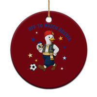 Off To Watch Bosnia Ceramic Ornament Funny Goose Fudbal Fan Gift