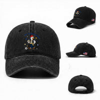 Off To Watch Bosnia Washed Cotton Baseball Cap Funny Goose Fudbal Fan Gift