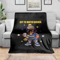 Bosnian Teddy Bear Fudbal Fan Throw Blanket Off To Watch Bosnia