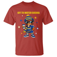 Bosnian Teddy Bear Fudbal Fan T Shirt Off To Watch Bosnia