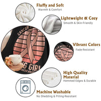 Cancer Messed With The Wrong Girl Throw Blanket Endometrial Cancer Warrior