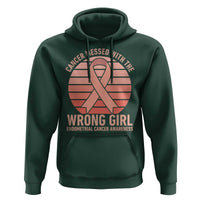 Cancer Messed With The Wrong Girl Hoodie Endometrial Cancer Warrior