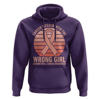 Cancer Messed With The Wrong Girl Hoodie Endometrial Cancer Warrior