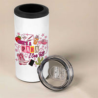 Funny Western Teacher Aide Graphic 4 in 1 Can Cooler Tumbler She's A Para I Can Tell