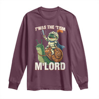 Funny Medieval Knight Frog Meme With Sword Long Sleeve Shirt Twas The Tism MLord