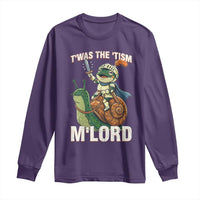 Funny Medieval Knight Frog Meme With Sword Long Sleeve Shirt Twas The Tism MLord