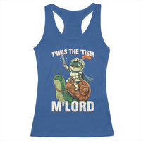 Funny Medieval Knight Frog Meme With Sword Racerback Tank Top Twas The Tism MLord