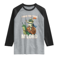 Funny Medieval Knight Frog Meme With Sword Raglan Shirt Twas The Tism MLord