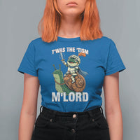 Funny Medieval Knight Frog Meme With Sword T Shirt For Women Twas The Tism MLord