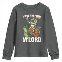 Funny Medieval Knight Frog Meme With Sword Youth Sweatshirt Twas The Tism MLord