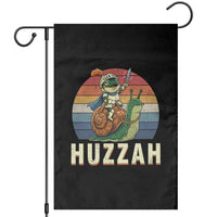 Funny Huzzah Frog Meme Garden Flag Medieval Knight With Sword Graphic