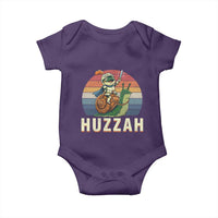 Funny Huzzah Frog Meme Baby Onesie Medieval Knight With Sword Graphic