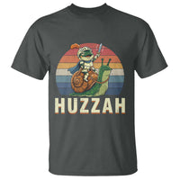 Funny Huzzah Frog Meme T Shirt Medieval Knight With Sword Graphic