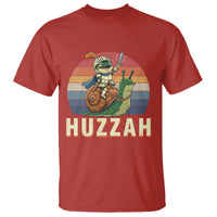 Funny Huzzah Frog Meme T Shirt Medieval Knight With Sword Graphic