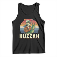 Funny Huzzah Frog Meme Tank Top Medieval Knight With Sword Graphic