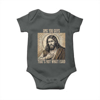 Funny Christian Jesus Faith Meme Baby Onesie Omg You Guys Thats Not What I Said