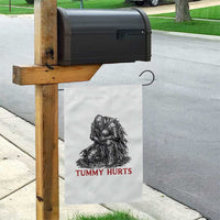 Funny Tummy Hurts Medieval Knight Garden Flag Dark Fantasy Warrior Meme Graphic